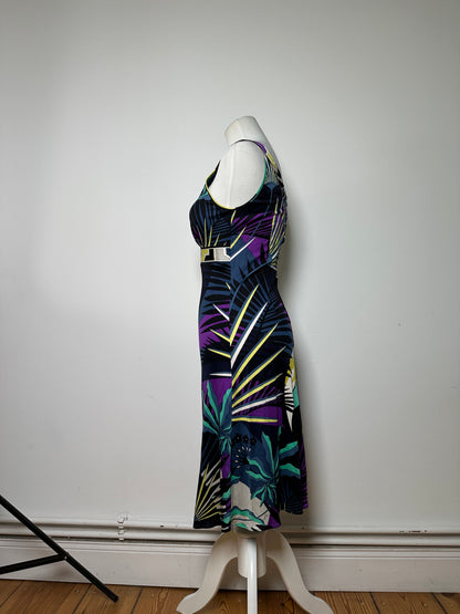 Vintage Pucci Silk Maxi Dress Early 2000s Multicolor S