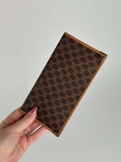 Vintage Celine Leather Monogram ID holder card holder brown