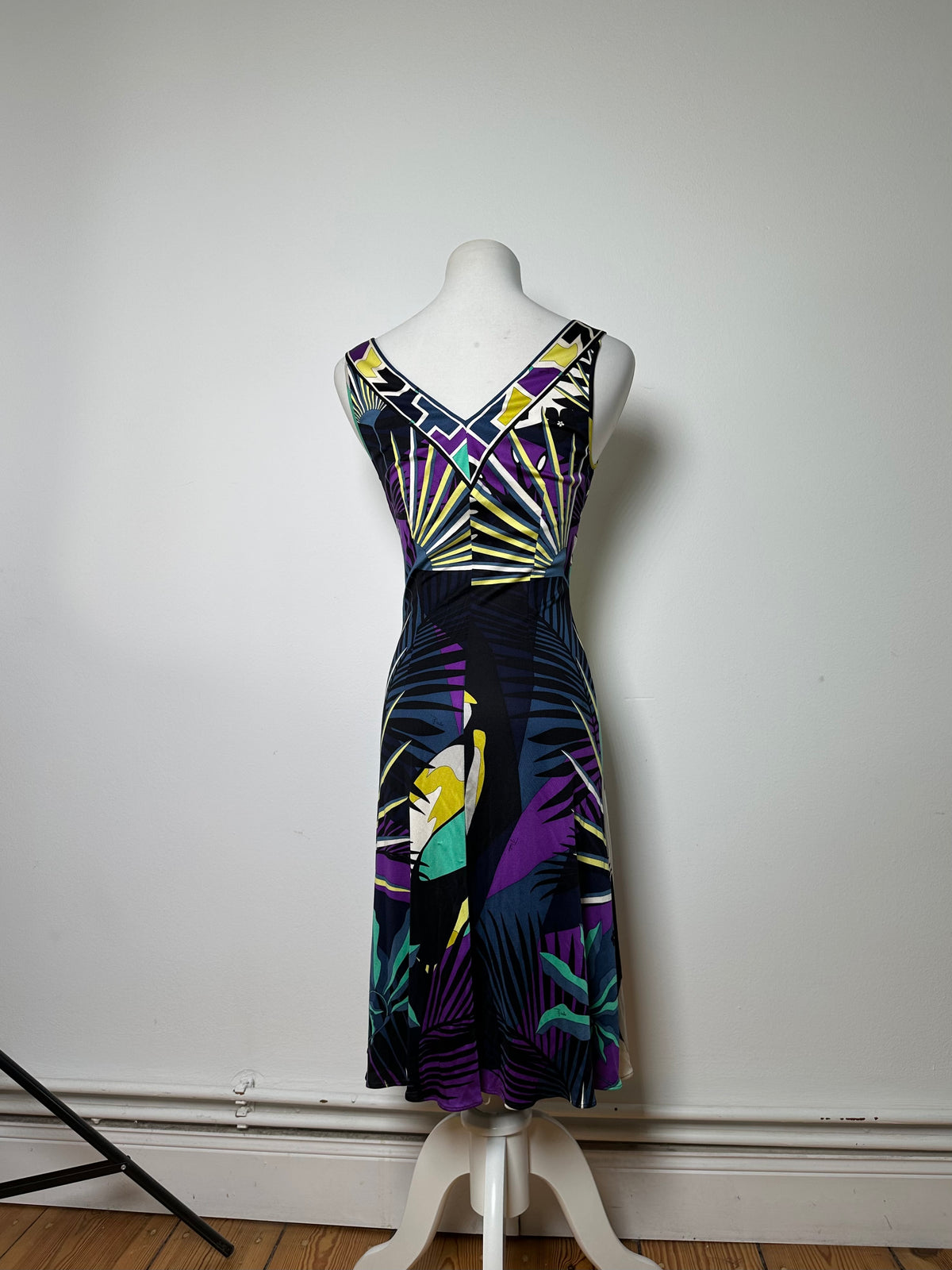 Vintage Pucci Silk Maxi Dress Early 2000s Multicolor S