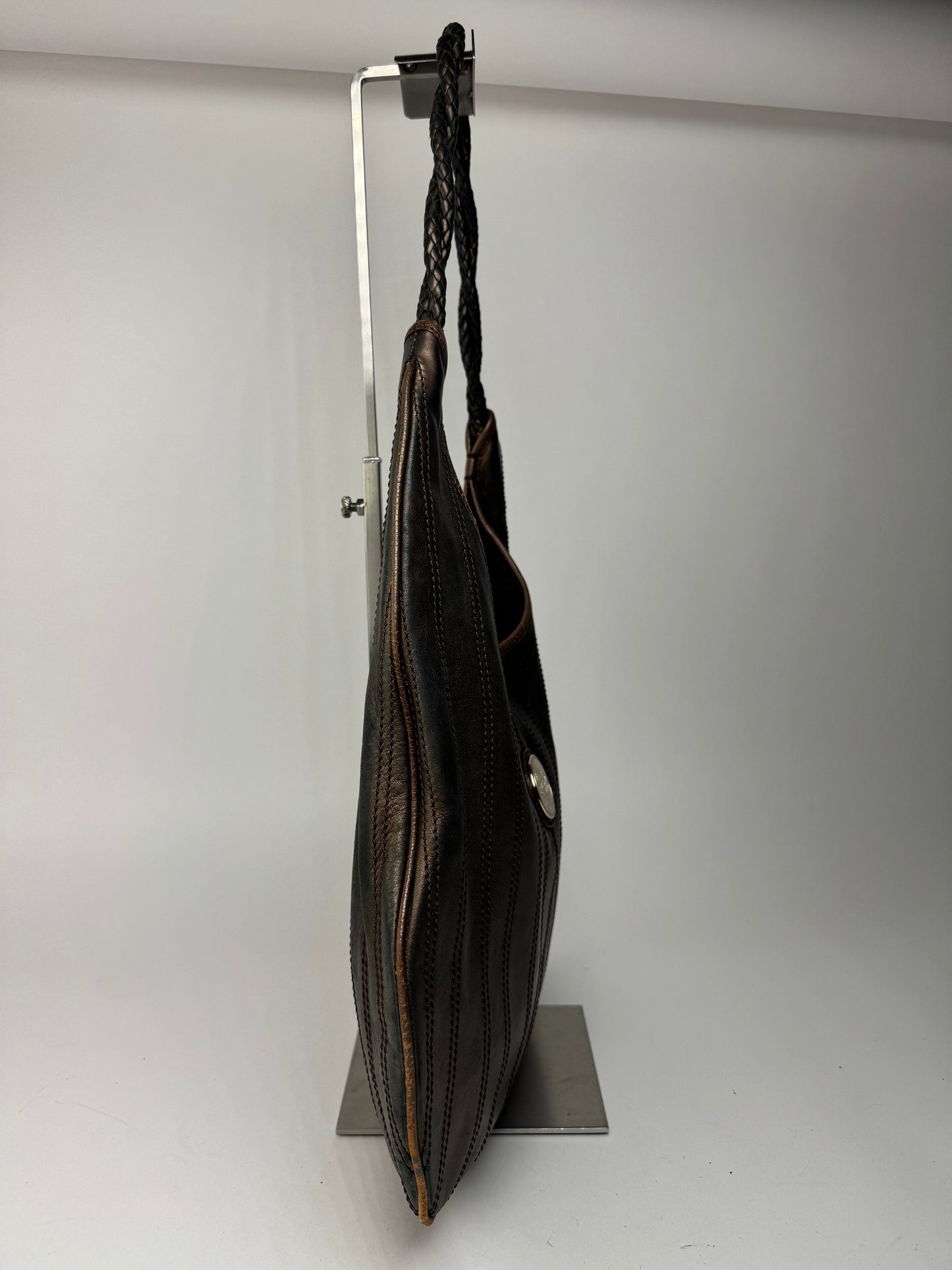 Sac en cuir vintage Céline marron bronze