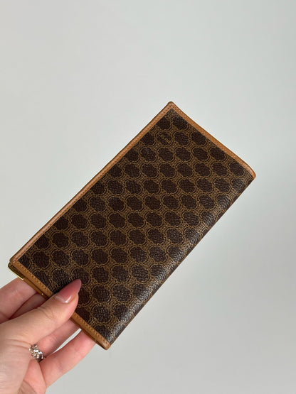 Vintage Celine Leather Monogram ID holder card holder brown