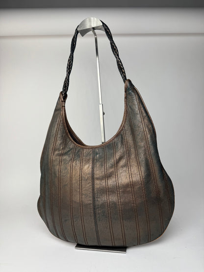 Sac en cuir vintage Céline marron bronze