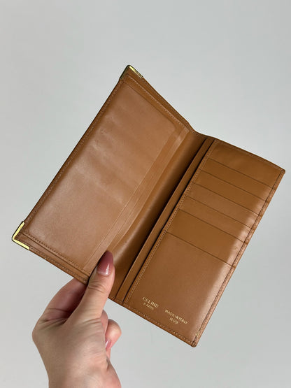 Vintage Celine Leather Monogram ID holder card holder brown