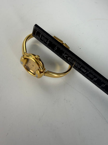 Vintage Gucci 1400L Stainless Steel Bracelet Watch Gold Silver
