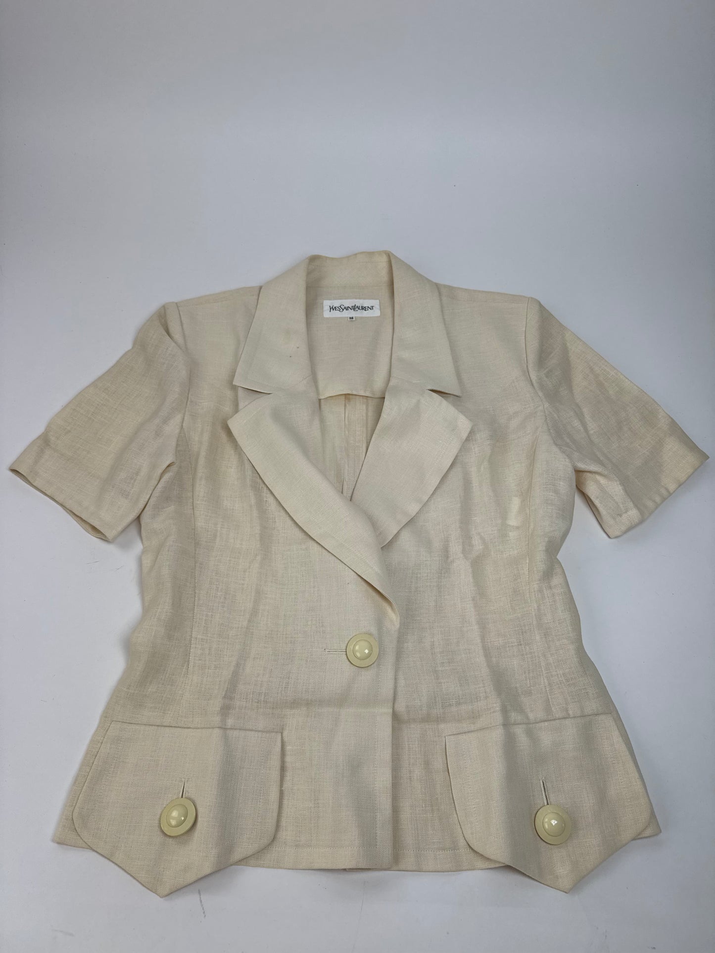Vintage Yves Saint Laurent Linen Short coat M
