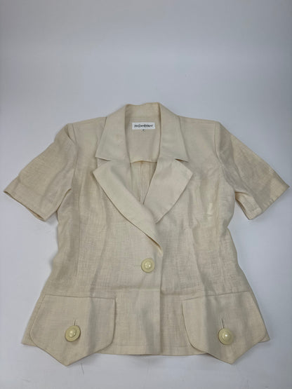 Vintage Yves Saint Laurent Linen Short coat M