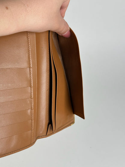 Vintage Celine Leather Monogram ID holder card holder brown