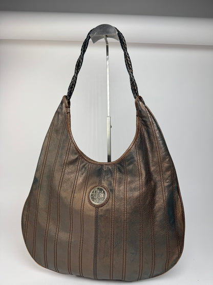 Sac en cuir vintage Céline marron bronze