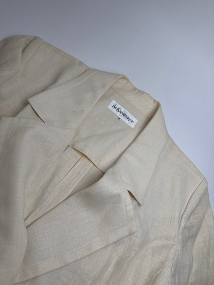 Vintage Yves Saint Laurent Linen Short coat M