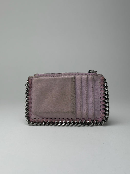 Porte-cartes vintage Stella Mc Cartney en cuir vegan violet
