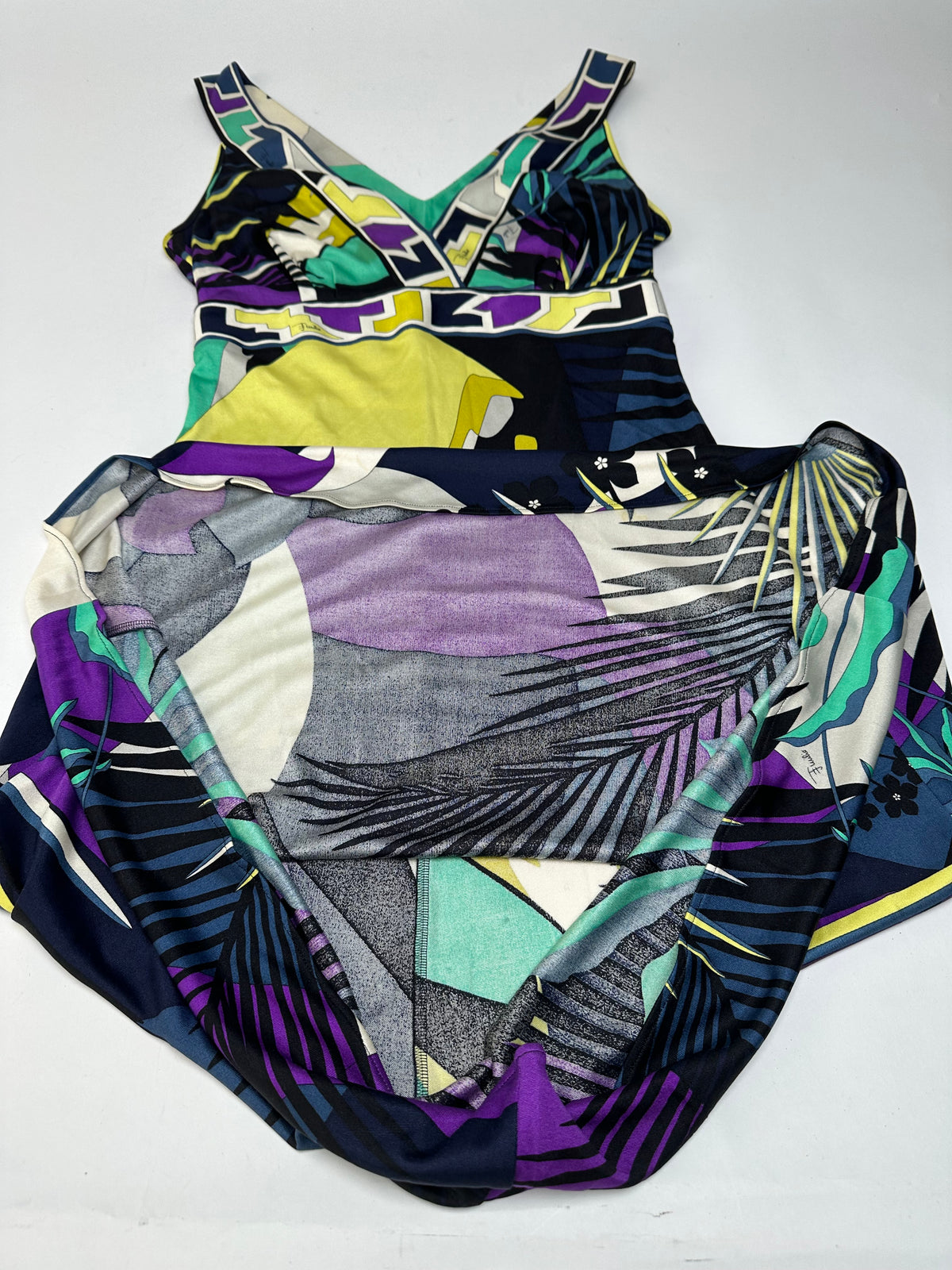 Vintage Pucci Silk Maxi Dress Early 2000s Multicolor S