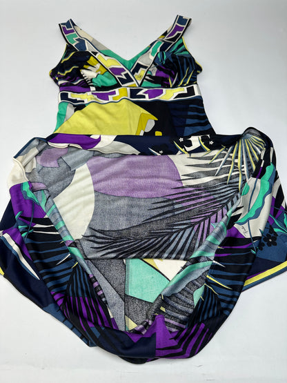 Vintage Pucci Silk Maxi Dress Early 2000s Multicolor S