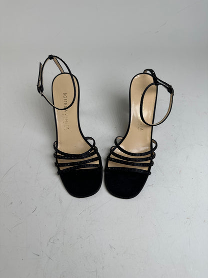 Vintage Bottega Veneta Suede Leather High Heels Black