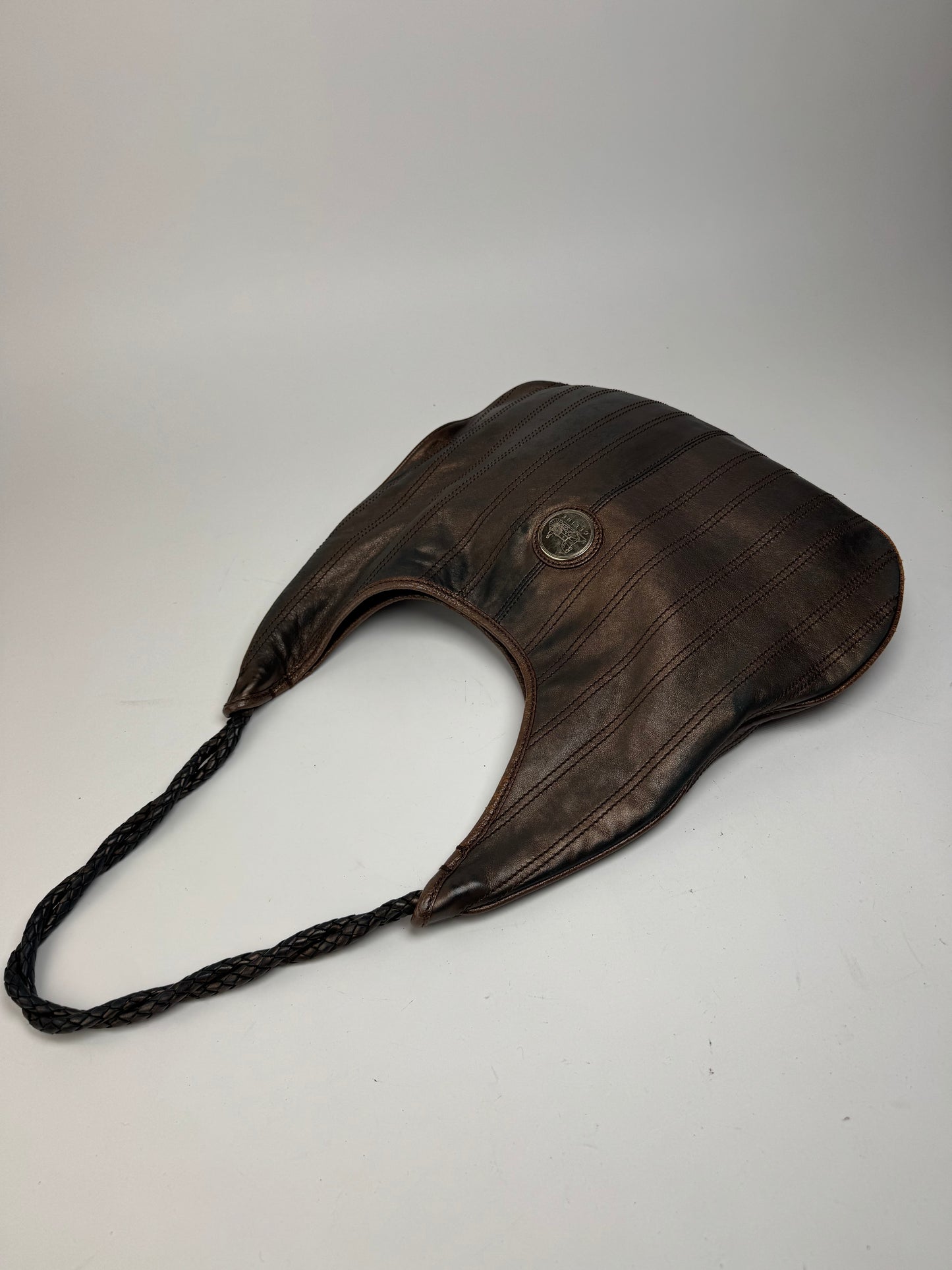 Sac en cuir vintage Céline marron bronze