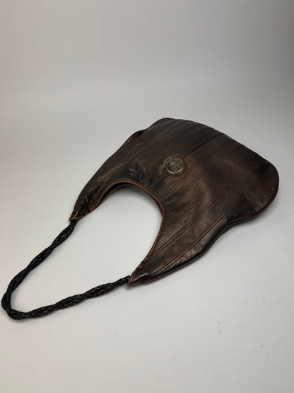 Sac en cuir vintage Céline marron bronze