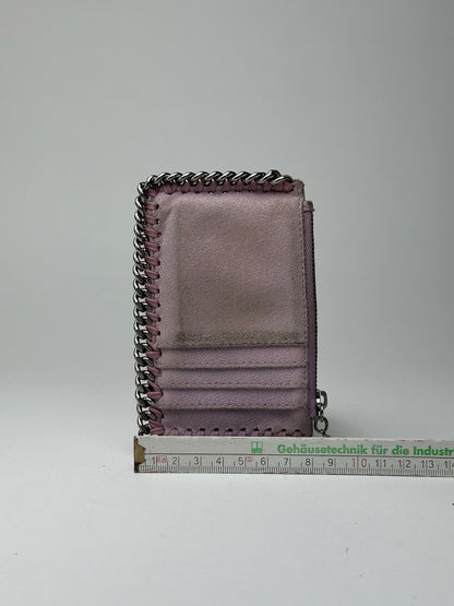 Porte-cartes vintage Stella Mc Cartney en cuir vegan violet