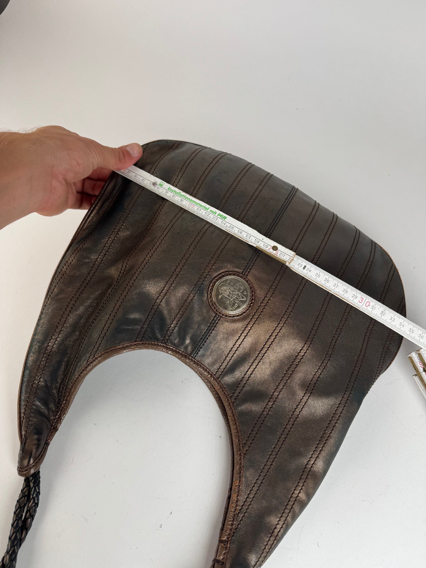 Sac en cuir vintage Céline marron bronze