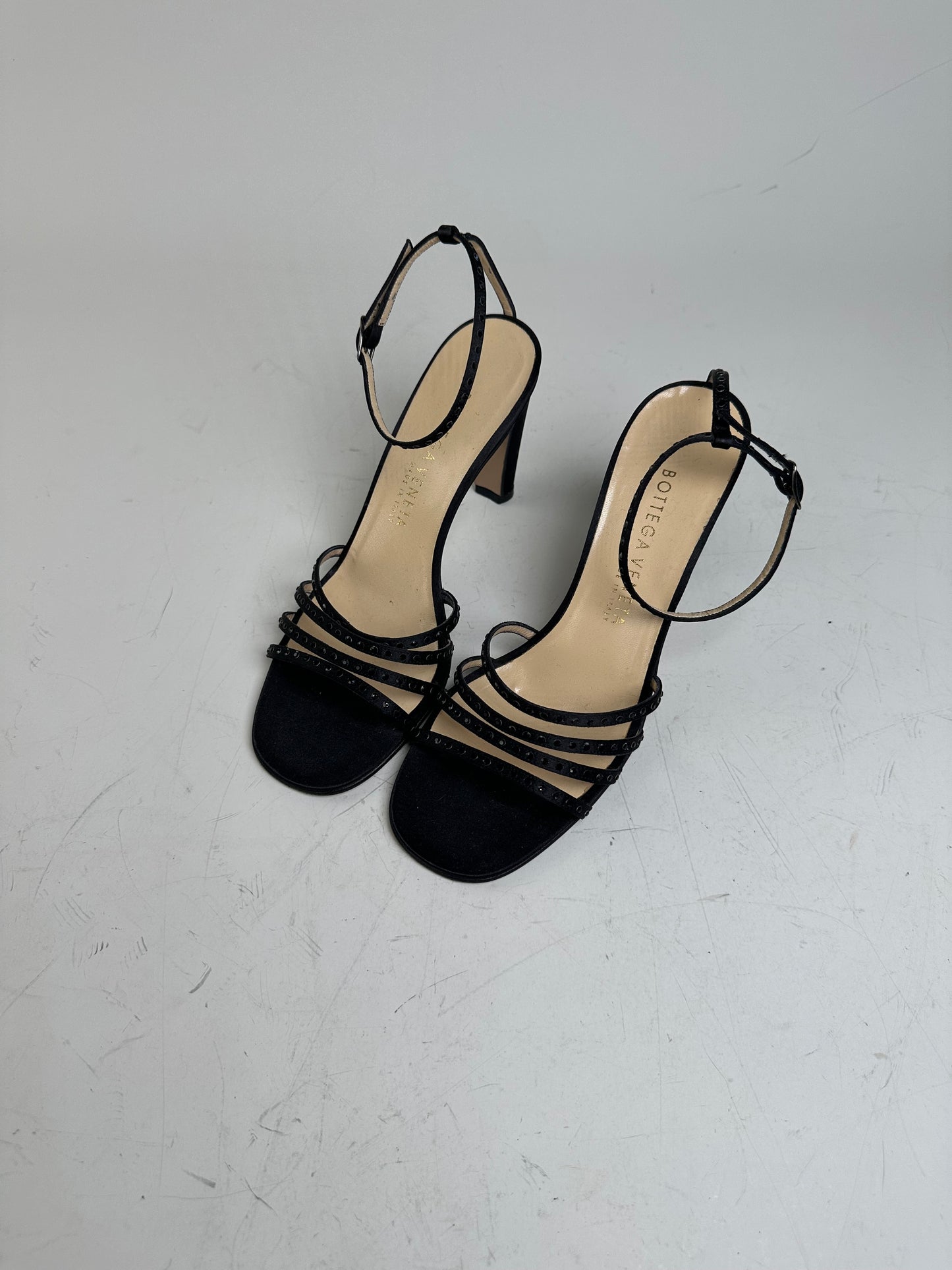 Vintage Bottega Veneta Suede Leather High Heels Black