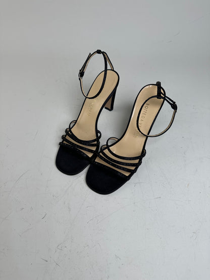 Vintage Bottega Veneta Suede Leather High Heels Black