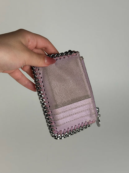 Porte-cartes vintage Stella Mc Cartney en cuir vegan violet