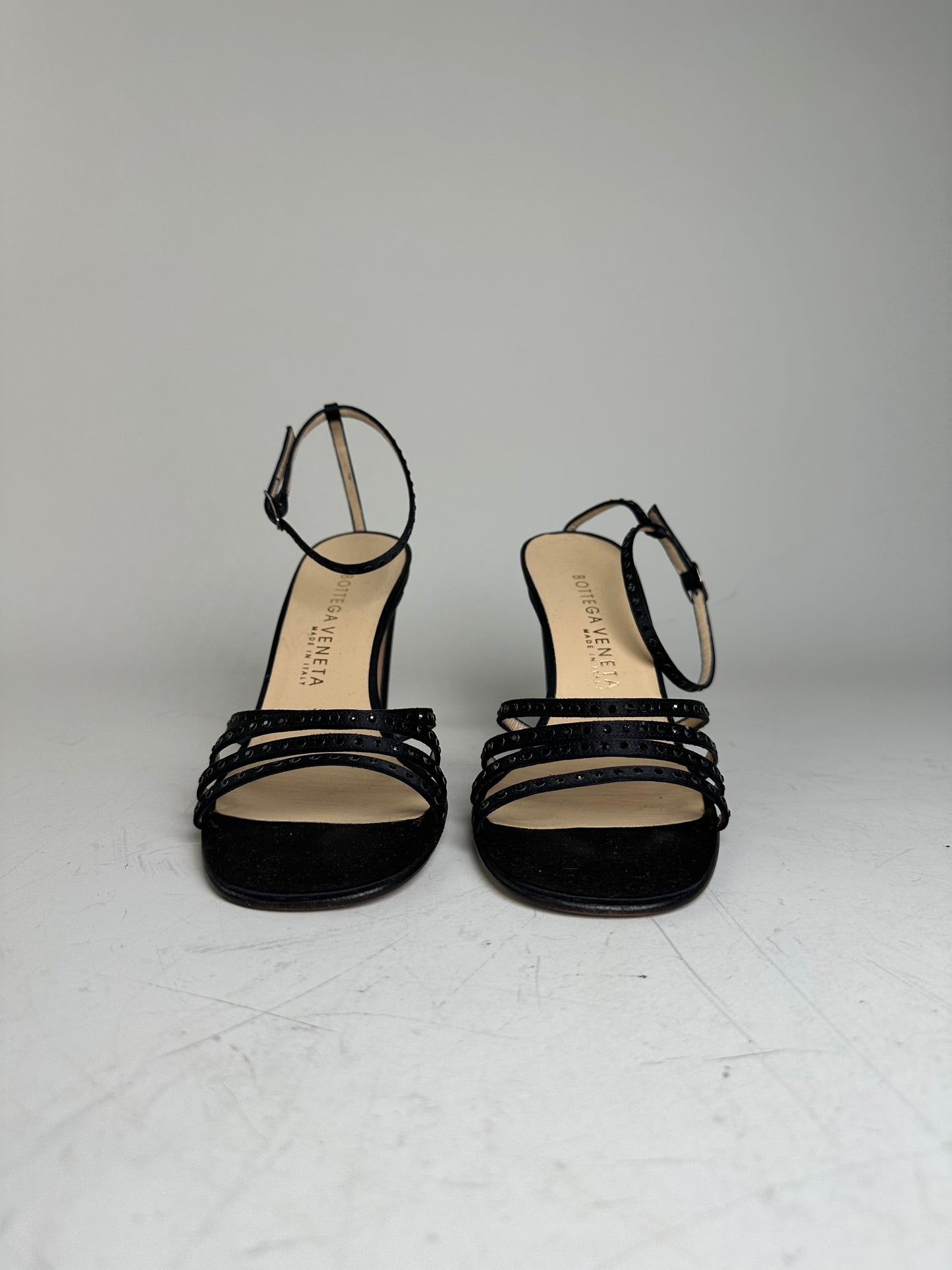 Vintage Bottega Veneta Suede Leather High Heels Black