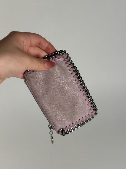 Porte-cartes vintage Stella Mc Cartney en cuir vegan violet