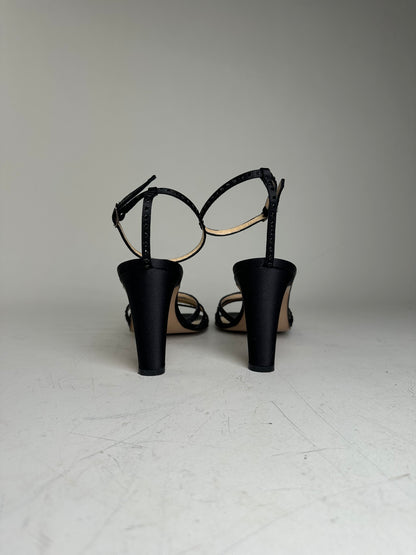 Vintage Bottega Veneta Suede Leather High Heels Black