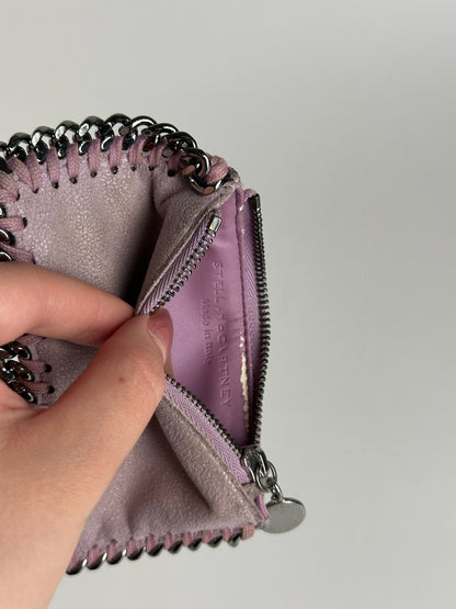 Porte-cartes vintage Stella Mc Cartney en cuir vegan violet