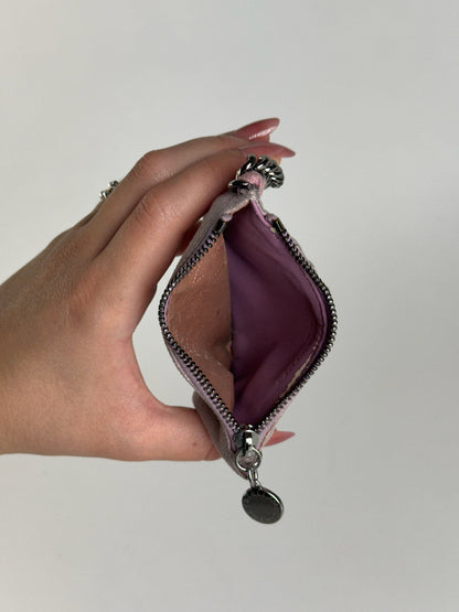 Porte-cartes vintage Stella Mc Cartney en cuir vegan violet