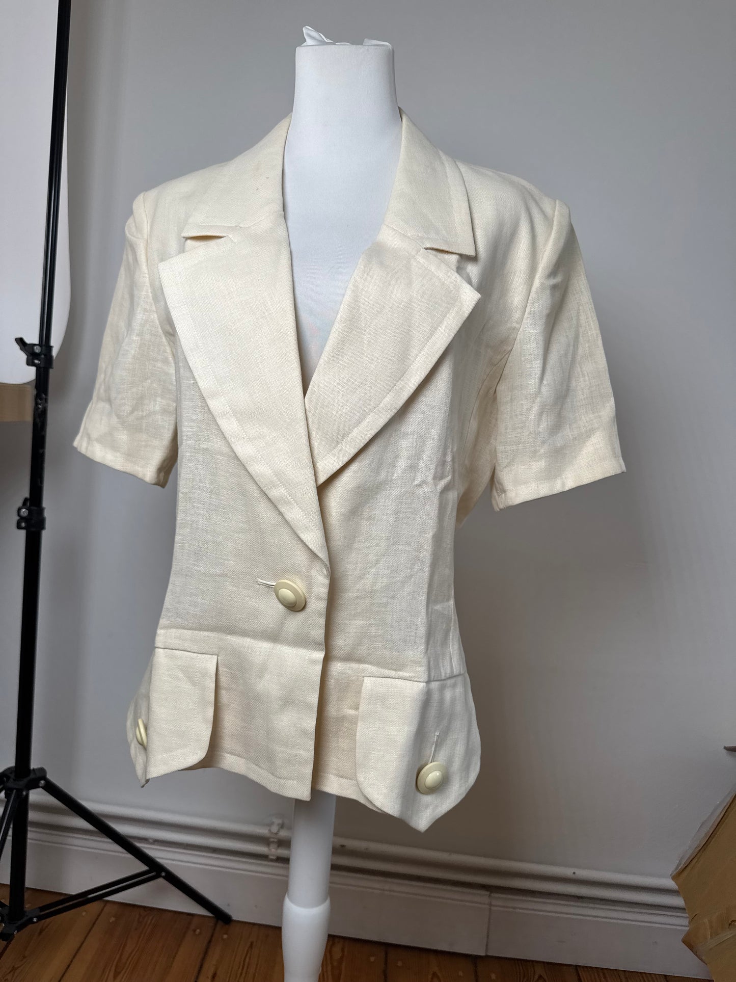 Vintage Yves Saint Laurent Linen Short coat M