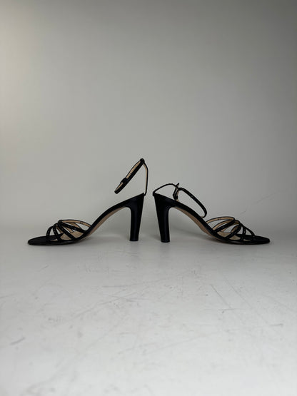 Vintage Bottega Veneta Suede Leather High Heels Black