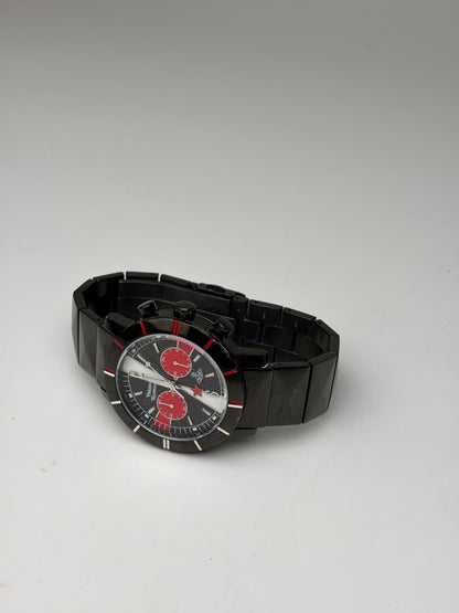 Vintage Vivienne Westwood Stainless Steel Rubber Watch Black Red