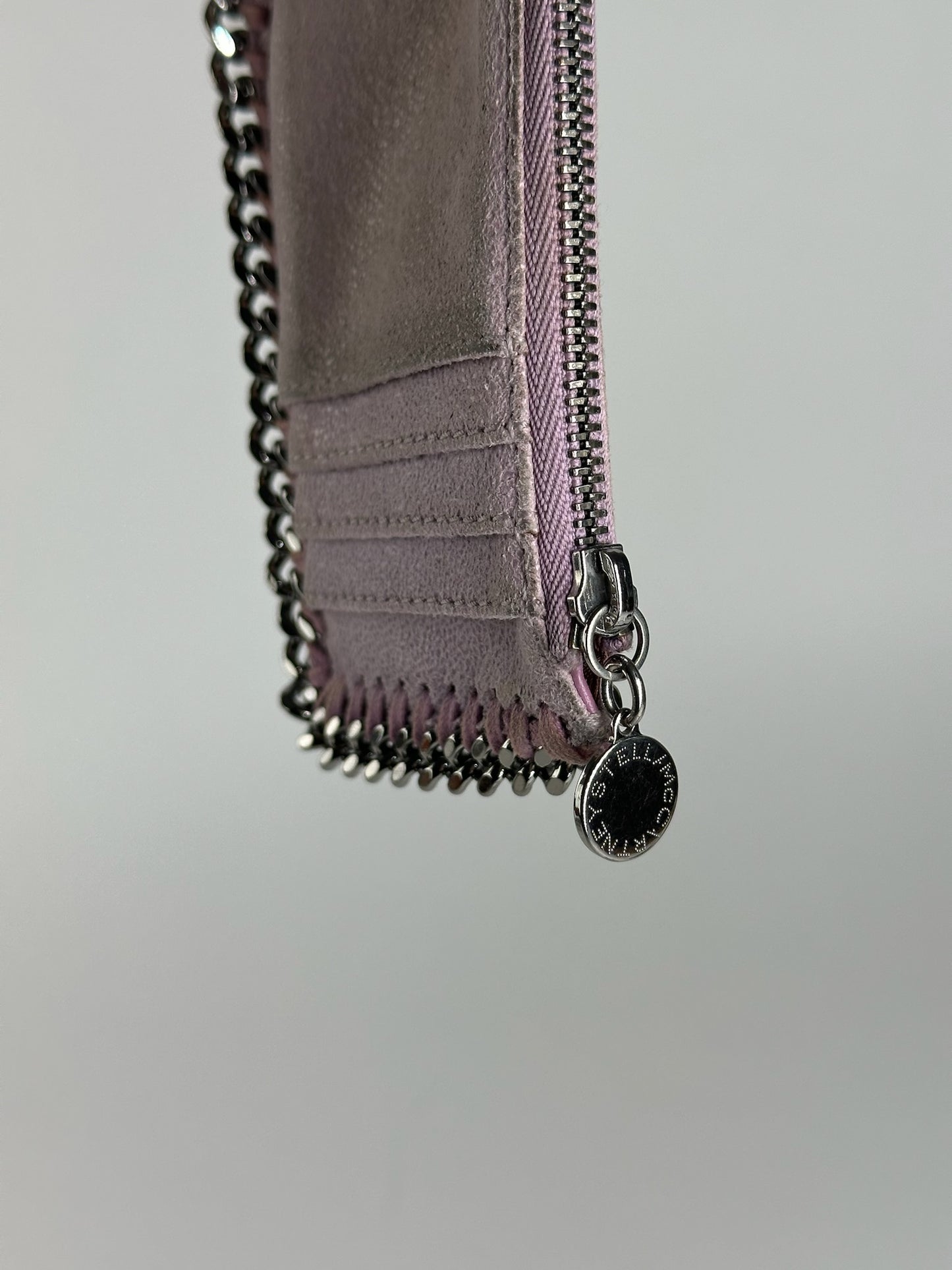 Porte-cartes vintage Stella Mc Cartney en cuir vegan violet