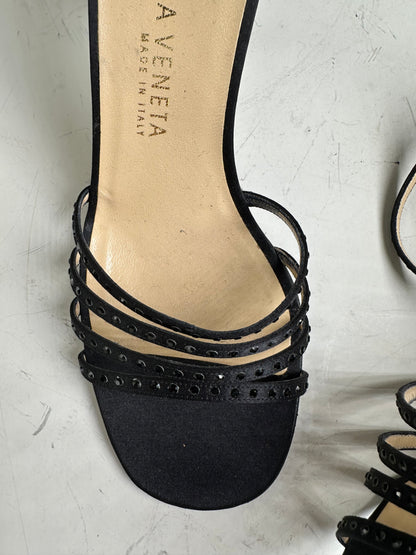 Vintage Bottega Veneta Suede Leather High Heels Black