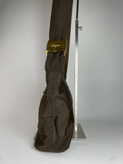 Vintage Salvatore Ferragamo Shoulder Bag Brown