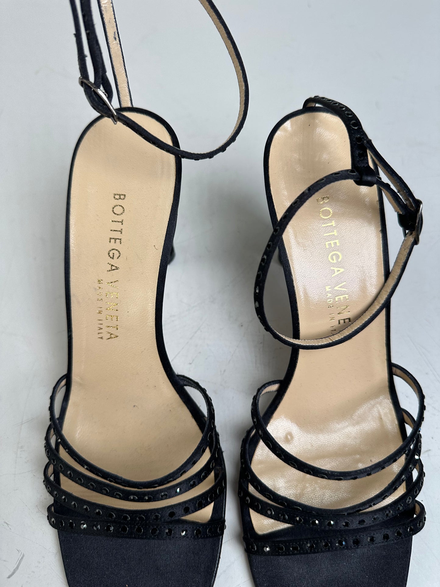 Vintage Bottega Veneta Suede Leather High Heels Black