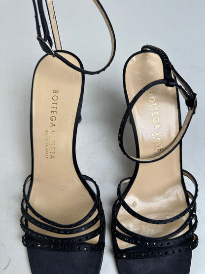 Vintage Bottega Veneta Suede Leather High Heels Black