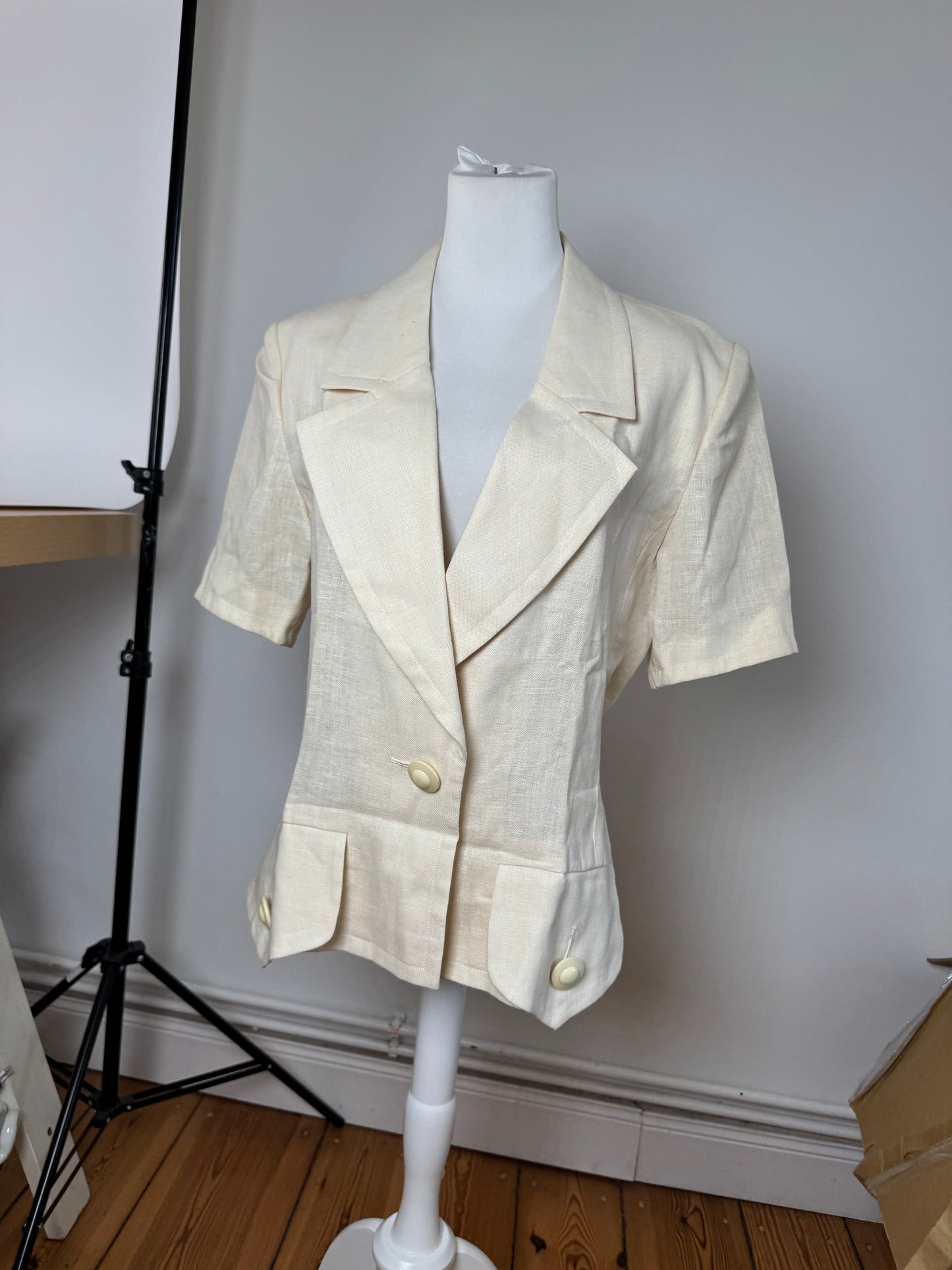 Vintage Yves Saint Laurent Linen Short coat M