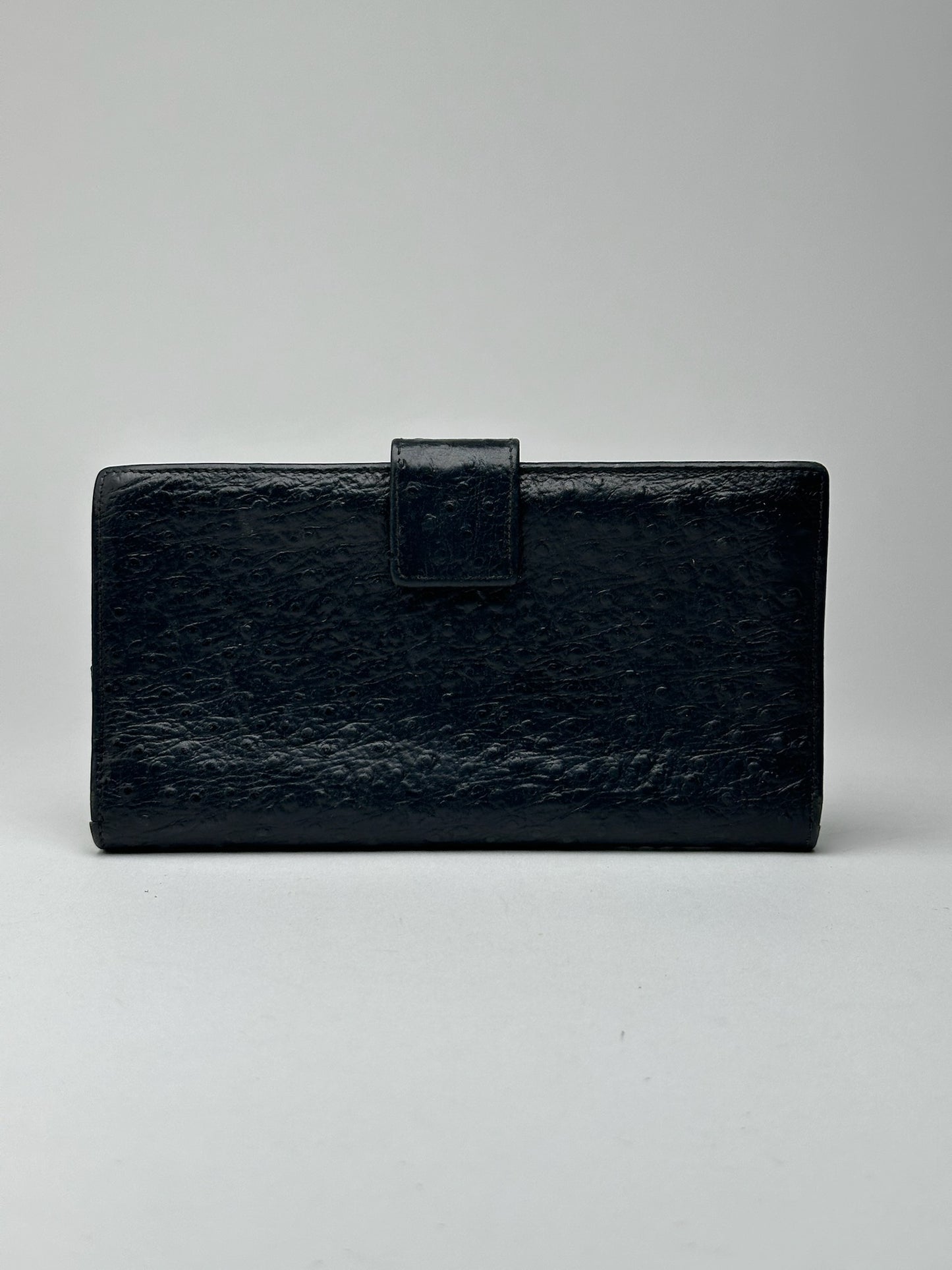 Vintage Givenchy Ostrich leather wallet black
