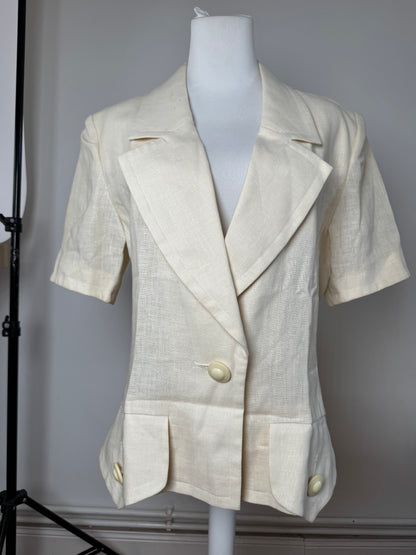 Vintage Yves Saint Laurent Linen Short coat M