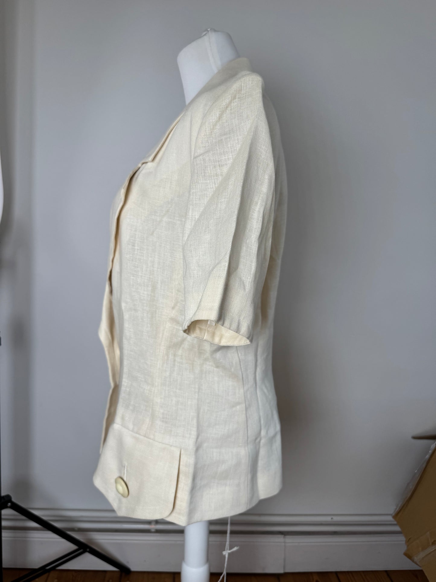 Vintage Yves Saint Laurent Linen Short coat M