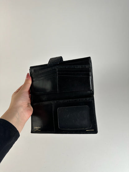 Vintage Givenchy Ostrich leather wallet black