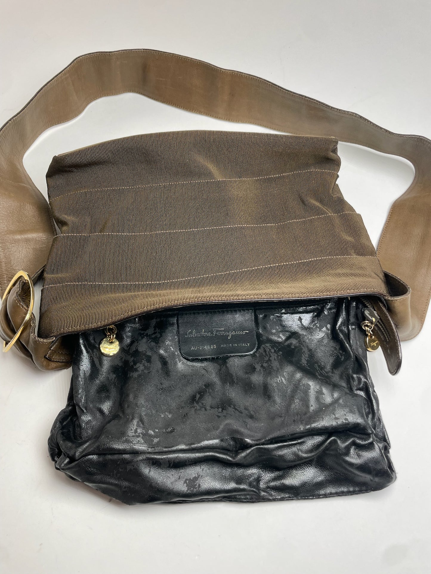 Vintage Salvatore Ferragamo Shoulder Bag Brown