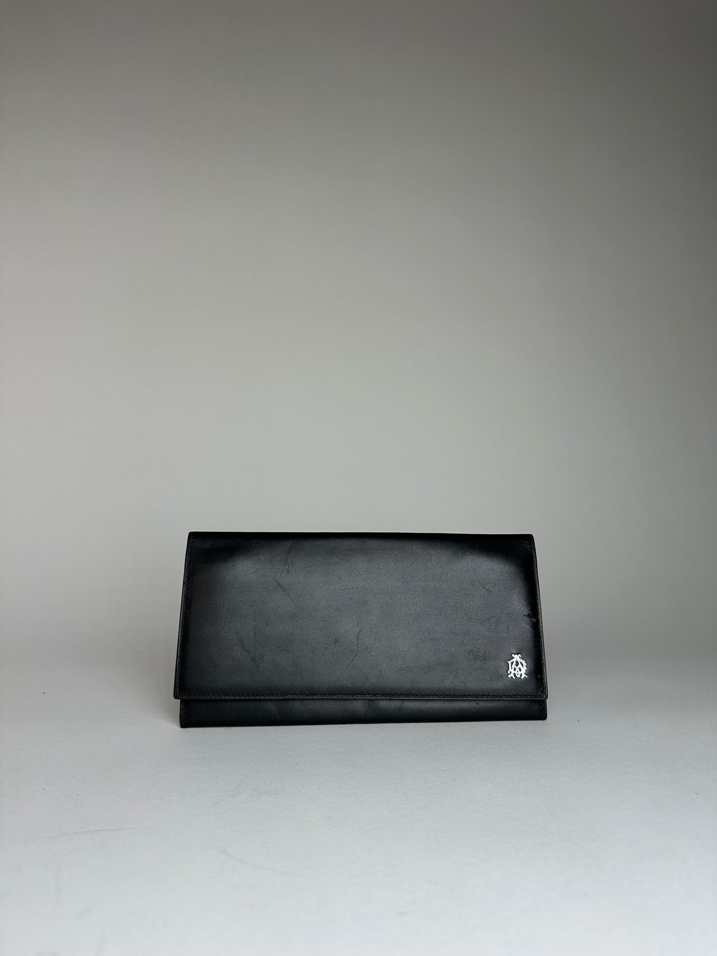 Vintage Alfred Dunhill Leather ID Holder Black