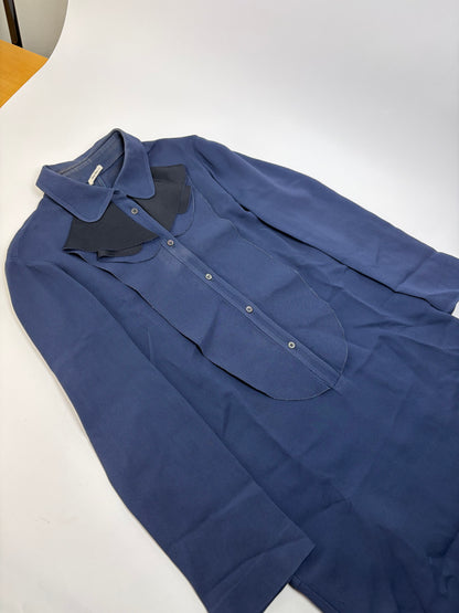 Vintage Miu Miu Shirt Dress Navy Black Collar XL
