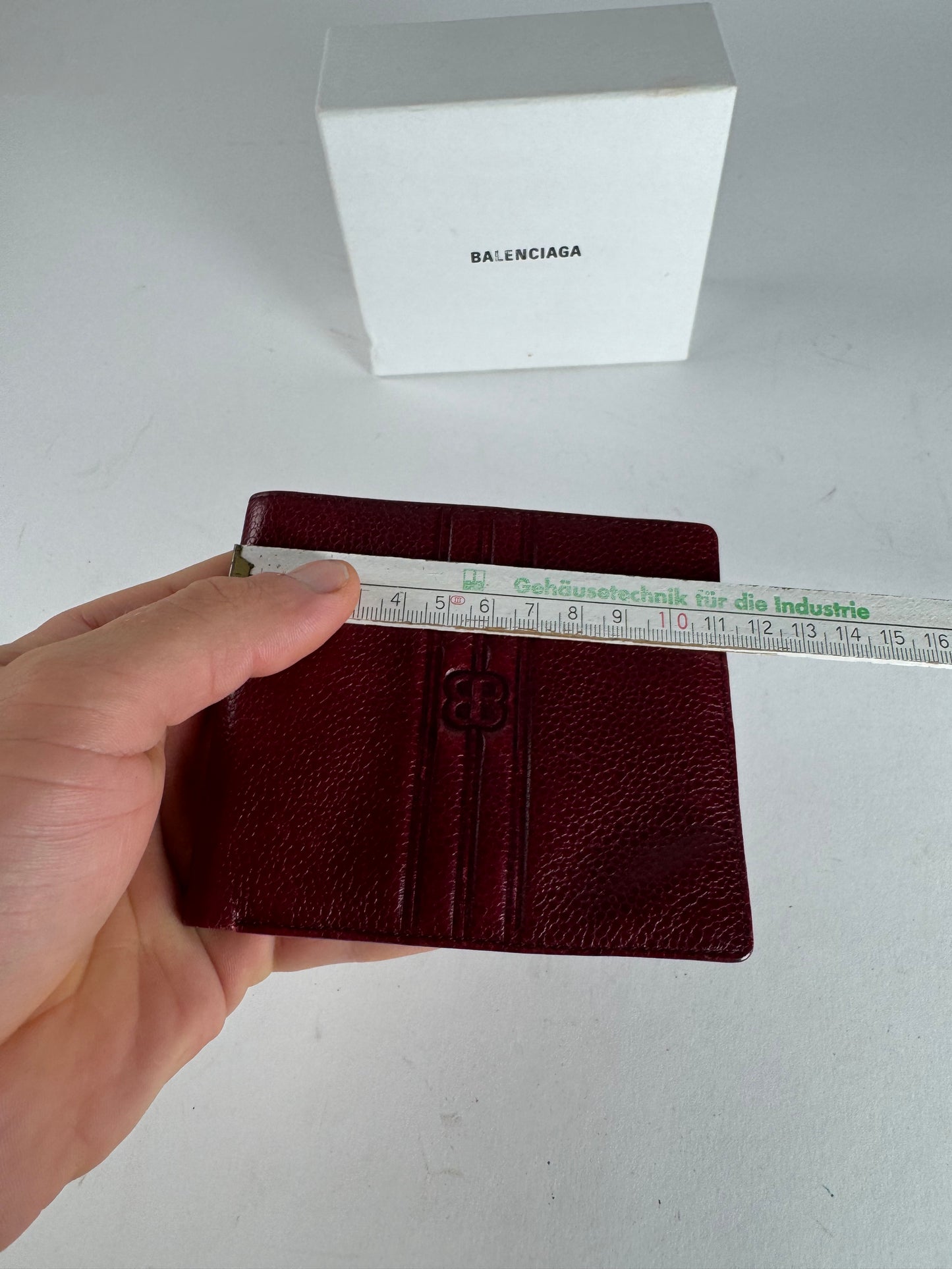 Vintage Balenciaga Flapable Leather Wallet Burgundy