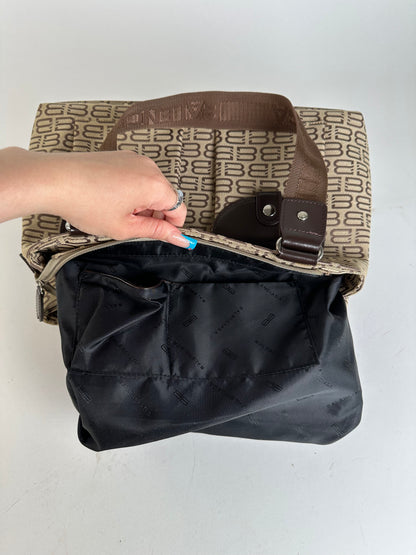 Balenciaga Beige Canvas Leather Monogram Tote Bag