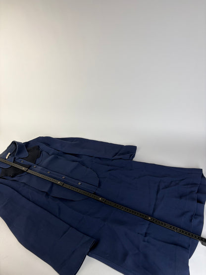 Vintage Miu Miu Shirt Dress Navy Black Collar XL