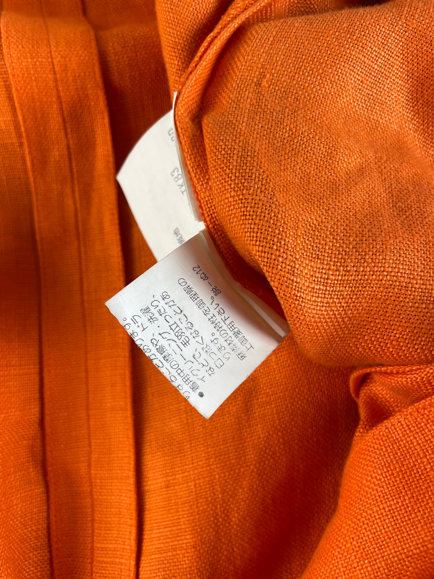Vintage Yves Saint Laurent Linen Dress Bright Orange M
