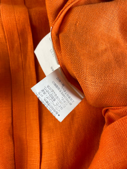 Vintage Yves Saint Laurent Linen Dress Bright Orange M